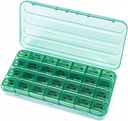 28 Tage Monatliche Pille Organizer - 4 Wochen Pille Box 1 Mal am Tag, 7 Tage Medizin Organizer Box, Reise Pillenbehälter für Vitamin, Fischöl (Olive Green)