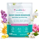 Body Deodorizing Supplement, Odor Capsules for Women and Men, Supports Menopause Body Odor Control, Fresh Breath, Supports Immunity and Digestion, Non-GMO Softgels 120 Count.