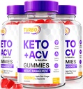 (3 Pack) Turbo Ripped, Turbo Ripped Keto ACV Gummies, Official Weight Loss Gummies, Apple Cider Vinegar 1000MG, All Natural ACV Gummy, Premium Formula, TurboRipped Gomitas Reviews (180 Gummies)