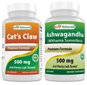 Cat's Claw 500 mg & Ashwagandha Extract 500 Mg