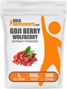 BulkSupplements.com Wolfberry Extrakt Pulver -Goji Beeren Beilage, Fruchtpulver - Vegan & Glutenfrei, 1g pro Servierung, 500g (1.1 lbs) (Pack von 1)