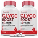 (2 Pack) Glyco Boost Pills Extreme 1295MG Glycogen Support Advanced Formula Glycoboost Gluco Support Formulated with Turmeric Berberine Resveratrol Garlic Bitter Melon Milk Thistle 120 Capsules