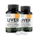 Liver Support Complex with Milk Thistle & Dandelion, Turmeric, Ginger, Vitamin C, Zinc & Selenium, Herbal Formula for Daily Liver & Digestive Support, 70 Veggie Capsules, 2 Bottle Pack