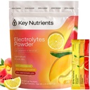 KEY NUTRIENTS Selenium Electrolytes Powder Packets – Variety Pack – Sugar Free Hydration Drink Mix – Hydration Packets – Improved Refreshing Taste Lemonade, Peach Mango & Watermelon – 10 Pack