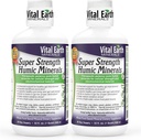 Vital Earth Minerals Super Strength Humic Minerals 2-Pack – Fulvic Acid Supplement mit 70+ Trace Minerals, Elektrolyte für Detox & Digestion, 32 Oz Ea + 1 Oz Cup