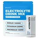 High-Sodium Electrolyte Drink Mix – 1000mg Sodium, 200mg Potassium & 100mg Magnesium| Rapid Rehydration | Non-GMO | Electrolyte Drink Mix - 20 Sticks