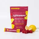 Lytewave Electrolytes Powder Packets, Optimal Daily Hydration with Pink Himalayan Salt, Refresh and Replenish with 0g Added Sugar, Sweetened with Stevia (15 Sticks, Raspberry Lemonade)