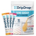 DripDrop Sugar Free Hydration Packets - Zero Citrus Variety Pack - Single Serve Electrolytes Powder Drink Mix - Cherry Limeade, Citrus, Orange, Strawberry Lemonade - Non-GMO, Gluten Free - 16 Sticks