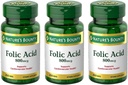 Folsäure 800 mcg Tabletten Maximale Stärke, 3 Flaschen (250 Zähler)