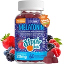 Dippin' Dots Extra Strength Melatonin 20mg Gummies for Adults - Melatonin Gummies with 20mg per Serving - Vegan Friendly Nighttime Sleep Supplement - Made with Natural Colors & Flavors (60 Count)