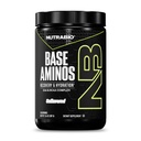 NutraBio Base Aminos EAA + BCAA Powder –10g Essential Amino Acids Supplement, 6g 2:1:1 BCAAs, 2.8g Hydration Matrix with Electrolytes & Absorption Enhancer AstraGin® – 30 Servings- Unflavored