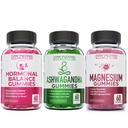Atlantis Nutrition Hormonal Balance für Frauen & PMS Gummis + Ashwagandha Gummis + Magnesium Gummis