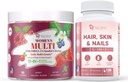 Frauen Multivitamin Gummie & Haare, Haut & Nägel Supplement Bundle, Gehirn & Herz Unterstützung, Gut & Verdauung, Haarwachstum, Hautgesundheit, Nagelfestigkeit