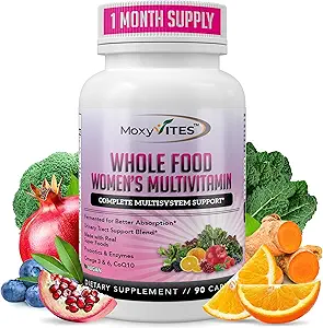 Methyliertes Multivitamin für Frauen mit Eisen - Frauen Multivitamin mit 44 Organischen Ganznahrung & Fermented Nährstoffe - Tägliches Vitamin für Frauen Komplette Multisystem-Unterstützung, 90 Vegan Caps, Non GMO