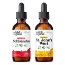 Wild & Organic Schisandra Berry Tincture 2 fl oz & St Johns Wort Tincture 2 fl oz