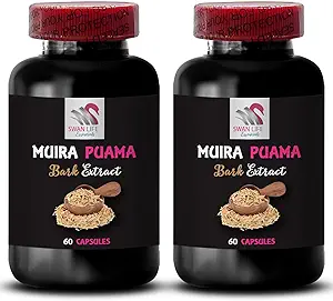 Kräuterenergie - MUIRA PUAMA BARK EXTRACT - Energieaktivierung, Pflanzensynergy Energie, Balanced Boost, Täglicher Lift, Endurance Recharge, Botanische Brennstoffquelle, Energie Support Complex 2 Flaschen 120 Caps