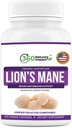 360 Nature's Impact Lions Mane Mushroom Supplement Kapseln (150 Kapseln) für Brain Health Support Supplement, Organic Supplement mit Beta-Glucans & Hypromellose für kognitives System