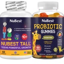 NuBest Tall 10+ & Probiotics Gummies Bundle - Bone Strength & Digestive Support for Kids & Teens