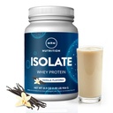 MRM Nutrition isoliert Molkenproteinpulver - Vanille aromatisiert, 24 g Protein mit zugesetztem BCAAs & Glutamin, Verdauungsenzyme, glutenfrei, hormon- und antibiotikafrei - 29 Portionen