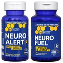 NATURAL STACKS NeuroAlert + NeuroFuel Nootropic Supplement Bundle - 200mg Paraxanthine & 750mg L-Carnitine - Supports Focus, Memory & Brain Energy - 135 Total Capsules