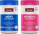 Swisse Daily Multivitamin für Männer & Frauen Bundle Combo Pack | Unterstützt gesunde Energie, Relief Stress, Psychische Klarheit & Performance, Immunität und Herzgesundheit