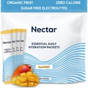 Nectar Hydration Packets - Elektrolyte Pulver-Packets - Sugar Free & 0 Calorie - Organic Fruit Liquid Daily IV Elektrolyte Pulver für Dehydratation Relief & Rapid Rehydration (Mango 30 Pack)