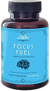 Fokus Kraftstoff Neuro Kapseln: Erhöht Psychische Klarheit, Fokus & Gedächtnis mit DMAE, L-Glutamin & Essential Vitamine - 60 Kapseln