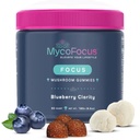 Clarity and Focus Mushroom Gummies — Powerful Brain Supplement with Lion’s Mane, Cordyceps & Ashwagandha for Memory, Stress Relief and Calm - 60 Gummies