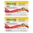 NaturesPlus Hema-Plex Iron - 30 Slow-Release Tabletten, Packung mit 2 - Total Blood Health - 85 mg Chelat Iron - mit Vitamin C & Bioflavonoids - Non GMO, Vegetarisch & Glutenfrei - 60 Gesamt Servierungen