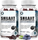 Himalayan Shilajit Gummi mit 85+ Trace Minerals & Fulvic Säure für Energie, Immun, kognitive Unterstützung hohe Potenz reine natürliche Shilajit Ergänzung für Männer & Frauen 60 Gummi (2 Packungen)