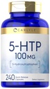 Carlyle 5HTP | 100mg | 240 Kapseln | 5 Hydroxtryptophan | Non-GMO & Gluten Kostenlose Ergänzung