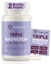 Triple Magnesium Complex - Magnesium Glycinate, Taurate & Malate Blend for Heart Health, Energy & Calm - Sleep Support, Stress Relief & Muscle Comfort - 120 Capsules (2-Month Supply)