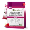 Kevala Electrolytes Raspberry Powder Packets | Sugar Free Drink Mix Packets with Prebiotics, Potassium & Salt Electrolytes | Keto Hydration Packets | Rehydration Support | 1 Pack (14 Sticks)