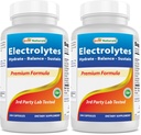 Best Naturals Electrolytes Hydrate-Balance- Sustain Premium Formula 240 Capsules. Gluten Free and Non-GMO. (Pack of 2)