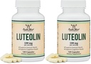 Double Wood Supplements Luteolin Supplement 100mg Servings of Bioactive Flavanoids (120 Capsules, Gluten Free) Potent Polyphenols Flavonoid for Brain and Cardiovascular Support (Pack of 2)