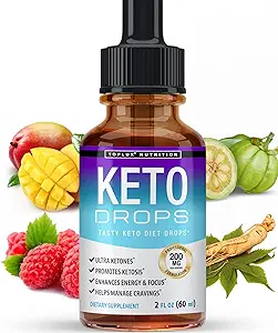 Keto Diät Tropfen Gewichtsverlust ketogene Ergänzung - Premium Fat Burner Formel zu erhöhen Stoffwechsel, Suppress Appetit & Cravings, bessere Absorption Flüssigkeit, Garcinia Cambogia, Effektiv für Männer & Frauen