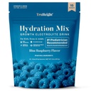 TruHeight Hydration Packets (Blue Raspberry) Kids, Teens & Adults Fast Hydration, Energy & Recovery - Dehydration Relief Electrolytes Powder Packets for Athletes - Sugar Free, Zero Calorie, Non-GMO