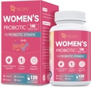 Probiotika für Frauen, 100 Billion CFU Womens Probiotic mit Präbiotika, Verdauungsenzyme, D-Mannose & Cranberry Extract für Immununterstützung, Vaginal & Urinary Health, Verdauungsbalance - 120 Kapseln