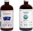 LIQUIDHEALTH Adult Komplettes Multiple & Kinder Komplettes Multiple Daily Liquid Multivitamin Bundle für Familie - Unterstützung Gesamtgesundheit, Boost Immune System - Made in USA, Ganze Lebensmittel, Vegan, Non-GMO