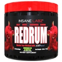 Insane Labz Redrum High Stim Pre Workout NO Booster Powder, Loaded with Beta Alanine Agmatine Sulfate Taurine Fueled by AMPiberry, OXYgold,Focus Strength Recovery, 25 Srvgs, Murder in a Bottle Apple