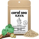 Instant Kava Kava Trinken Tee Pulver Vanuatu Noble Kava Root - Nootropic Drink Mix Quick Pocket Sized Caffeine Free Authentic Bitter Flavor - Volcano Island's Secret 25 Servings