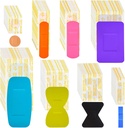 Lounsweer 720 Pcs Variety Bandages Pack sortierte Größen Fingertip Bandagen Wasserdichte Bandagen Atmungsaktive Adhesive Bandagen Bulk für Erste Hilfe Wound Care Scrapes Blister (Vivid Color)