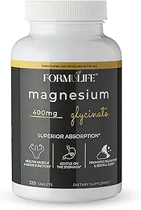 Magnesium Glycinate 400 mg - 120 Tabletten - Hohe Absorption, mag Supplement für Leg Cramps, Ease Muskeln, Herz, ruhig, Unterstützung, Knochen & Nerve Gesundheit, Magnesium Supplement, Made in USA, Vegan