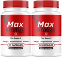 (2 Pack) Max Vitalize Capsules Support Advanced Formula - MaxVitalize Premium Pills All Natural Ingredients Maximum Strenght, Daily Support for Overall Health & Wellness 120 Capsules for 2 Months