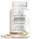 Vitasei Magnesium Bisglycinate – High Absorption Chelated Formula – 2000 mg per Serving (288 mg Elemental Magnesium) for Relaxation, Sleep & Muscle Recovery – Gentle on Stomach – 90 Capsules