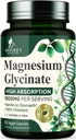 Magnesium Glycinate 1000mg Per Serving - Chelated Magnesium for Bone, Muscle, Nerves & Heart Health Support - Ultra Absorption - Natures Sleep Support, Best Mag Supplement Pill - 60 Capsules