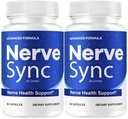 (2 Pack) Nerve Sync Capsules - Official NerveSync Advanced Nerve Health Supplement Pills - Maximum Strenght, Natural Nerve Sync for Wellness & Health Support Pills Reviews, 120 Capsules for 2 Months