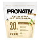 100% Whey Native Protein Powder, French Vanilla, 2 lb, Made from Farm Fresh Milk, No Artificial Flavors or Preservatives, for Muscle Health and Recovery, Lactose Free