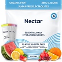 Nectar Hydration Packets - Elektrolyte Pulver-Packets - Sugar Free & 0 Calorie - Organic Fruit Liquid Daily IV Elektrolyte Pulver für Dehydratation Relief und Rehydration (Variety 30 Pack)