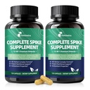 Spike Protein Detox Capsules, 8000 FU Nattokinase Supplement with Bromelain and Curcumin, 13-IN-1 Full Spectrum Spike Support Supplement for Immune & Antioxidant Health, Non-GMO, 120 Capsules, 2 Pack